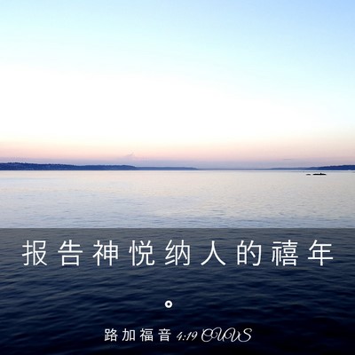 Picture 03 - 路 加 福 音 4:19 CUVS - 报 告 神 悦 纳 人 的 禧 年 - Bible Verse Picture