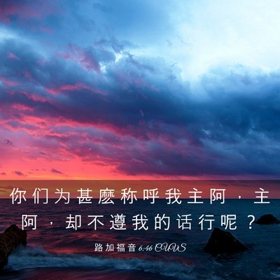 Picture 03 - 路 加 福 音 6:46 CUVS - 你 们 为 甚 麽 称 呼 我 主 阿 ， 主 - Bible Verse Picture