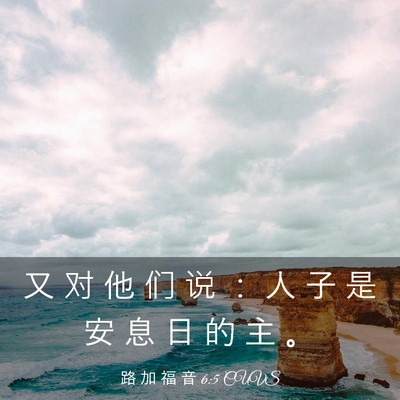 Picture 03 - 路 加 福 音 6:5 CUVS - 又 对 他 们 说 ： 人 子 是 安 息 日 - Bible Verse Picture