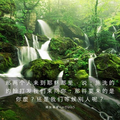 Picture 03 - 路 加 福 音 7:20 CUVS - 那 两 个 人 来 到 耶 稣 那 里 ， 说 - Bible Verse Picture