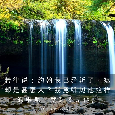 Picture 03 - 路 加 福 音 9:9 CUVS - 希 律 说 ： 约 翰 我 已 经 斩 了 ， - Bible Verse Picture