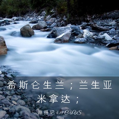 Picture 03 - 路 得 记 4:19 CUVS - 希 斯 仑 生 兰 ； 兰 生 亚 米 拿 达 - Bible Verse Picture