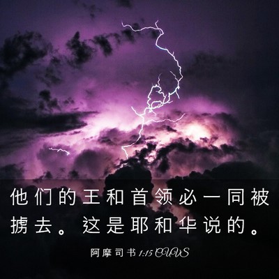 Picture 03 - 阿 摩 司 书 1:15 CUVS - 他 们 的 王 和 首 领 必 一 同 被 掳 - Bible Verse Picture