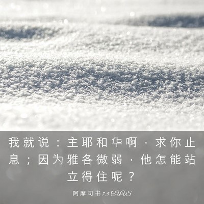 Picture 03 - 阿 摩 司 书 7:5 CUVS - 我 就 说 ： 主 耶 和 华 啊 ， 求 你 - Bible Verse Picture
