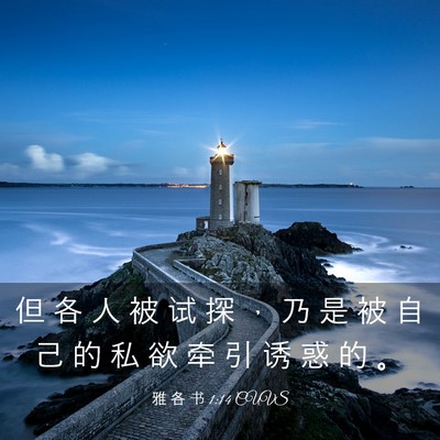 Picture 03 - 雅 各 书 1:14 CUVS - 但 各 人 被 试 探 ， 乃 是 被 自 己 - Bible Verse Picture