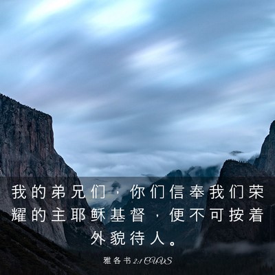 Picture 03 - 雅 各 书 2:1 CUVS - 我 的 弟 兄 们 ， 你 们 信 奉 我 们 - Bible Verse Picture