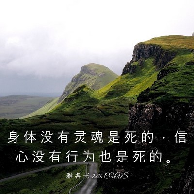 Picture 03 - 雅 各 书 2:26 CUVS - 身 体 没 有 灵 魂 是 死 的 ， 信 心 - Bible Verse Picture