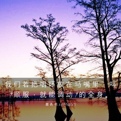 Picture 03 - 雅 各 书 3:3 CUVS - 我 们 若 把 嚼 环 放 在 马 嘴 里 ， - Bible Verse Picture