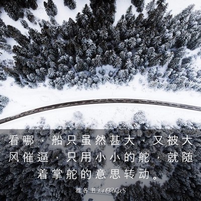 Picture 03 - 雅 各 书 3:4 CUVS - 看 哪 ， 船 只 虽 然 甚 大 ， 又 被 - Bible Verse Picture