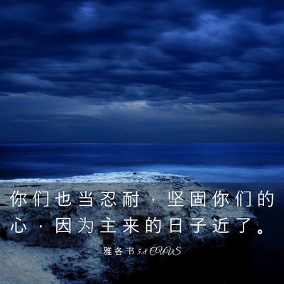 Picture 03 - 雅 各 书 5:8 CUVS - 你 们 也 当 忍 耐 ， 坚 固 你 们 的 - Bible Verse Picture
