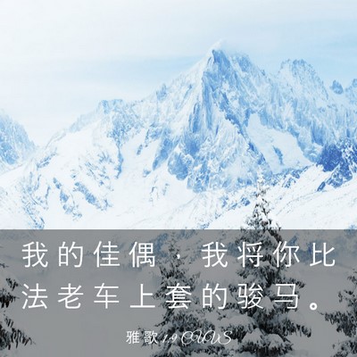 Picture 03 - 雅 歌 1:9 CUVS - 我 的 佳 偶 ， 我 将 你 比 法 老 车 - Bible Verse Picture