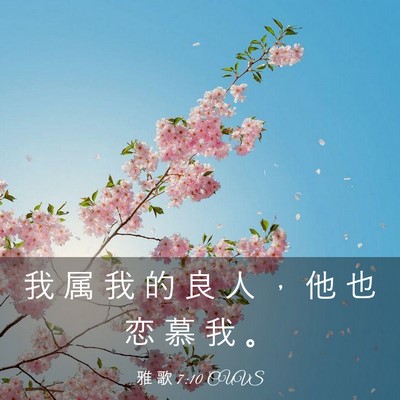 Picture 03 - 雅 歌 7:10 CUVS - 我 属 我 的 良 人 ， 他 也 恋 慕 我 - Bible Verse Picture
