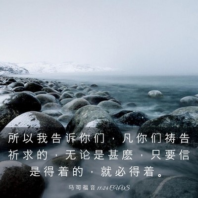 Picture 03 - 马 可 福 音 11:24 CUVS - 所 以 我 告 诉 你 们 ， 凡 你 们 祷 - Bible Verse Picture