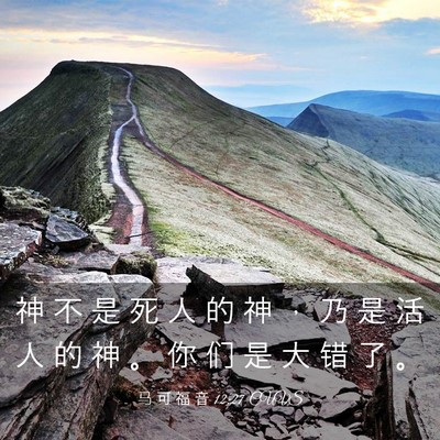 Picture 03 - 马 可 福 音 12:27 CUVS - 神 不 是 死 人 的 神 ， 乃 是 活 人 - Bible Verse Picture