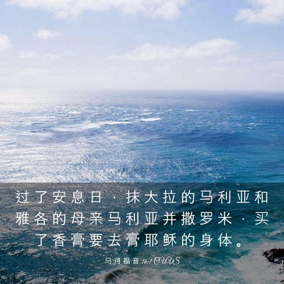 Picture 03 - 马 可 福 音 16:1 CUVS - 过 了 安 息 日 ， 抹 大 拉 的 马 利 - Bible Verse Picture