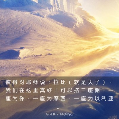Picture 03 - 马 可 福 音 9:5 CUVS - 彼 得 对 耶 稣 说 ： 拉 比 （ 就 是 - Bible Verse Picture