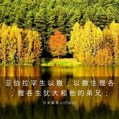 Picture 03 - 马 太 福 音 1:2 CUVS - 亚 伯 拉 罕 生 以 撒 ； 以 撒 生 雅 - Bible Verse Picture