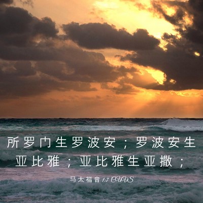 Picture 03 - 马 太 福 音 1:7 CUVS - 所 罗 门 生 罗 波 安 ； 罗 波 安 生 - Bible Verse Picture
