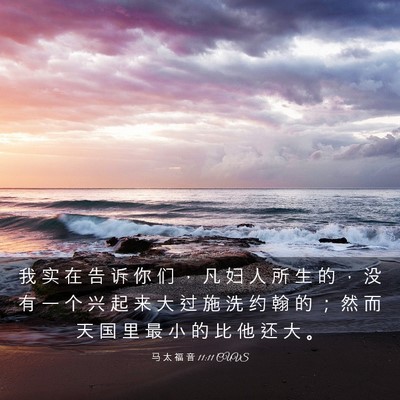 Picture 03 - 马 太 福 音 11:11 CUVS - 我 实 在 告 诉 你 们 ， 凡 妇 人 所 - Bible Verse Picture