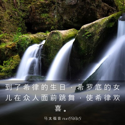 Picture 03 - 马 太 福 音 14:6 CUVS - 到 了 希 律 的 生 日 ， 希 罗 底 的 - Bible Verse Picture