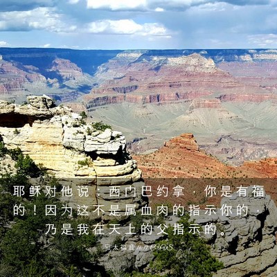 Picture 03 - 马 太 福 音 16:17 CUVS - 耶 稣 对 他 说 ： 西 门 巴 约 拿 ， - Bible Verse Picture