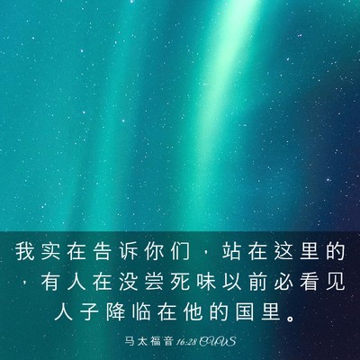 Picture 03 - 马 太 福 音 16:28 CUVS - 我 实 在 告 诉 你 们 ， 站 在 这 里 - Bible Verse Picture