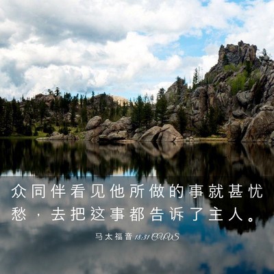 Picture 03 - 马 太 福 音 18:31 CUVS - 众 同 伴 看 见 他 所 做 的 事 就 甚 - Bible Verse Picture