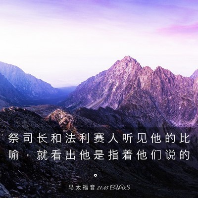 Picture 03 - 马 太 福 音 21:45 CUVS - 祭 司 长 和 法 利 赛 人 听 见 他 的 - Bible Verse Picture