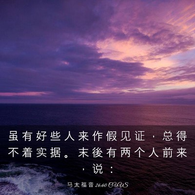 Picture 03 - 马 太 福 音 26:60 CUVS - 虽 有 好 些 人 来 作 假 见 证 ， 总 - Bible Verse Picture