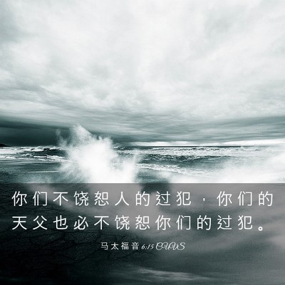 Picture 03 - 马 太 福 音 6:15 CUVS - 你 们 不 饶 恕 人 的 过 犯 ， 你 们 - Bible Verse Picture