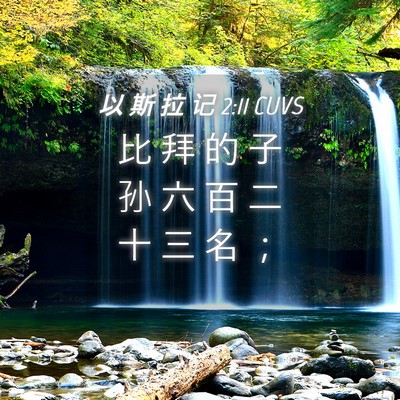 Picture 04 - 以 斯 拉 记 2:11 CUVS - 比 拜 的 子 孙 六 百 二 十 三 名 - Bible Verse Picture