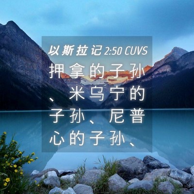 Picture 04 - 以 斯 拉 记 2:50 CUVS - 押 拿 的 子 孙 、 米 乌 宁 的 子 孙 - Bible Verse Picture