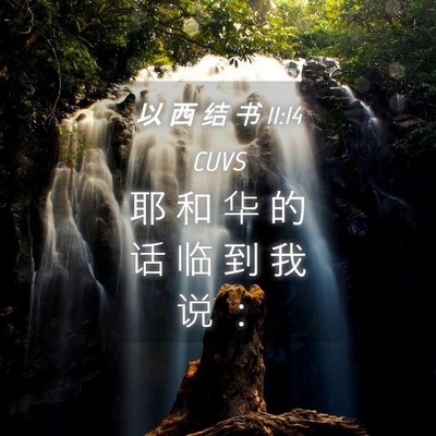 Picture 04 - 以 西 结 书 11:14 CUVS - 耶 和 华 的 话 临 到 我 说 - Bible Verse Picture