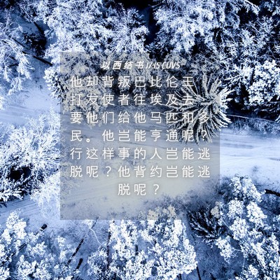 Picture 04 - 以 西 结 书 17:15 CUVS - 他 却 背 叛 巴 比 伦 王 ， 打 发 使 - Bible Verse Picture