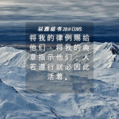 Picture 04 - 以 西 结 书 20:11 CUVS - 将 我 的 律 例 赐 给 他 们 ， 将 我 - Bible Verse Picture
