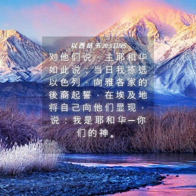 Picture 04 - 以 西 结 书 20:5 CUVS - 对 他 们 说 ， 主 耶 和 华 如 此 说 - Bible Verse Picture