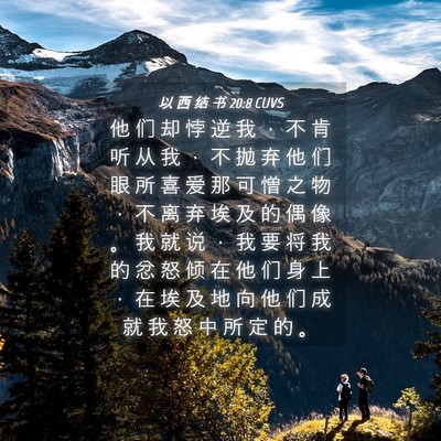 Picture 04 - 以 西 结 书 20:8 CUVS - 他 们 却 悖 逆 我 ， 不 肯 听 从 我 - Bible Verse Picture