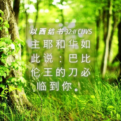 Picture 04 - 以 西 结 书 32:11 CUVS - 主 耶 和 华 如 此 说 ： 巴 比 伦 王 - Bible Verse Picture