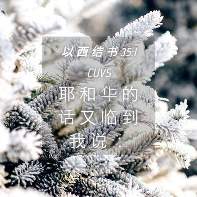 Picture 04 - 以 西 结 书 35:1 CUVS - 耶 和 华 的 话 又 临 到 我 说 - Bible Verse Picture