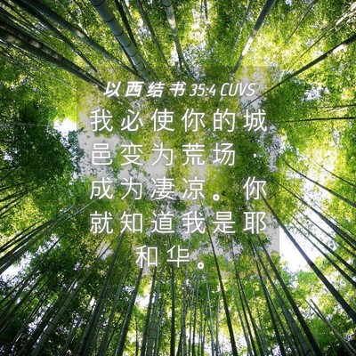 Picture 04 - 以 西 结 书 35:4 CUVS - 我 必 使 你 的 城 邑 变 为 荒 场 ， - Bible Verse Picture
