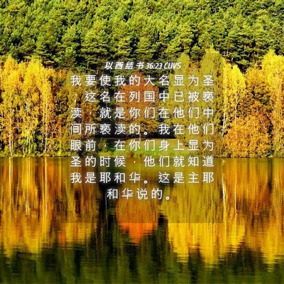 Picture 04 - 以 西 结 书 36:23 CUVS - 我 要 使 我 的 大 名 显 为 圣 ； 这 - Bible Verse Picture
