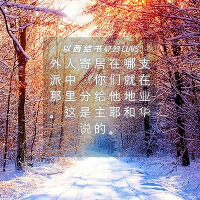 Picture 04 - 以 西 结 书 47:23 CUVS - 外 人 寄 居 在 哪 支 派 中 ， 你 们 - Bible Verse Picture
