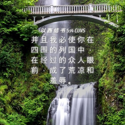 Picture 04 - 以 西 结 书 5:14 CUVS - 并 且 我 必 使 你 在 四 围 的 列 国 - Bible Verse Picture