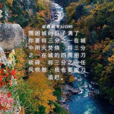 Picture 04 - 以 西 结 书 5:2 CUVS - 围 困 城 的 日 子 满 了 ， 你 要 将 - Bible Verse Picture