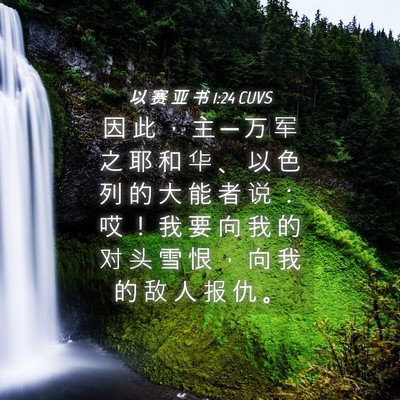Picture 04 - 以 赛 亚 书 1:24 CUVS - 因 此 ， 主 ─ 万 军 之 耶 和 华 、 - Bible Verse Picture