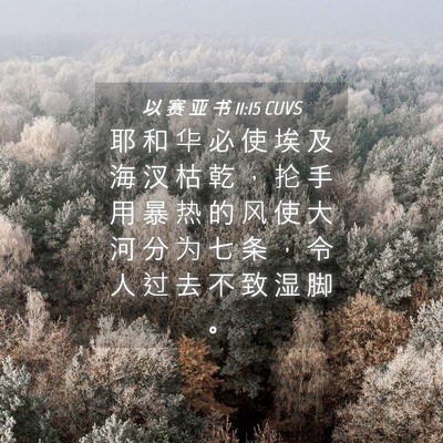 Picture 04 - 以 赛 亚 书 11:15 CUVS - 耶 和 华 必 使 埃 及 海 汊 枯 乾 ， - Bible Verse Picture