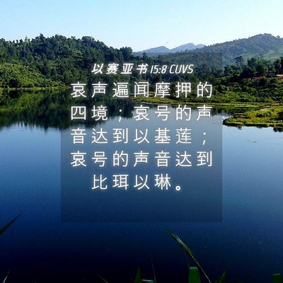 Picture 04 - 以 赛 亚 书 15:8 CUVS - 哀 声 遍 闻 摩 押 的 四 境 ； 哀 号 - Bible Verse Picture