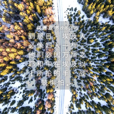 Picture 04 - 以 赛 亚 书 19:16 CUVS - 到 那 日 ， 埃 及 人 必 像 妇 人 一 - Bible Verse Picture