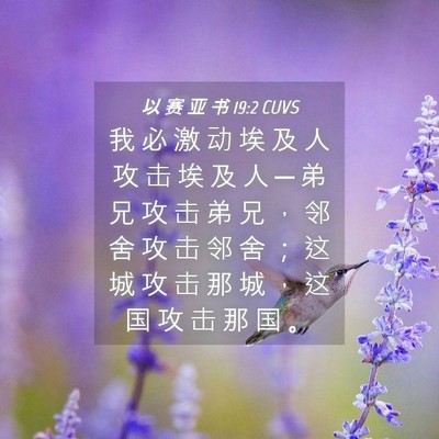 Picture 04 - 以 赛 亚 书 19:2 CUVS - 我 必 激 动 埃 及 人 攻 击 埃 及 人 - Bible Verse Picture