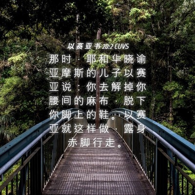 Picture 04 - 以 赛 亚 书 20:2 CUVS - 那 时 ， 耶 和 华 晓 谕 亚 摩 斯 的 - Bible Verse Picture